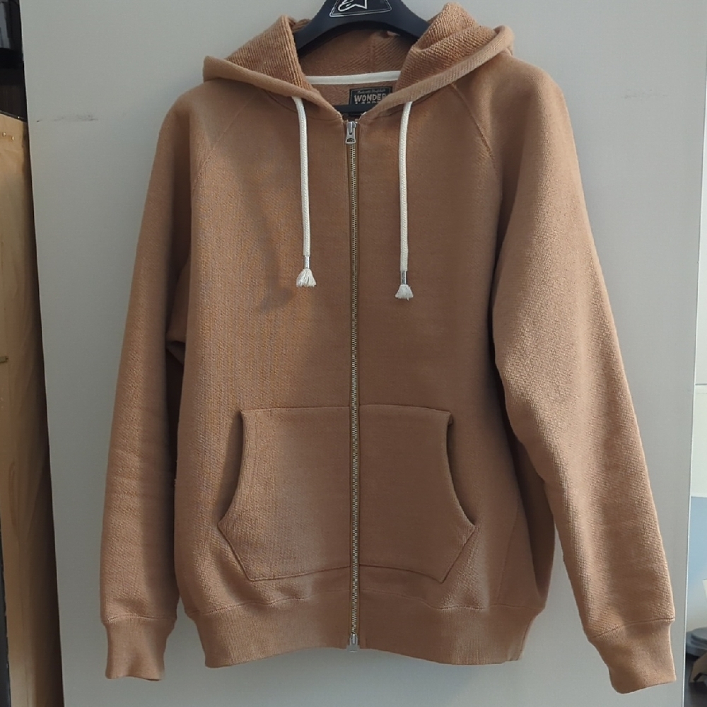 Wonder Looper Zip Hoodie, Double Weight French Terry Foxfibre Cotton, Large